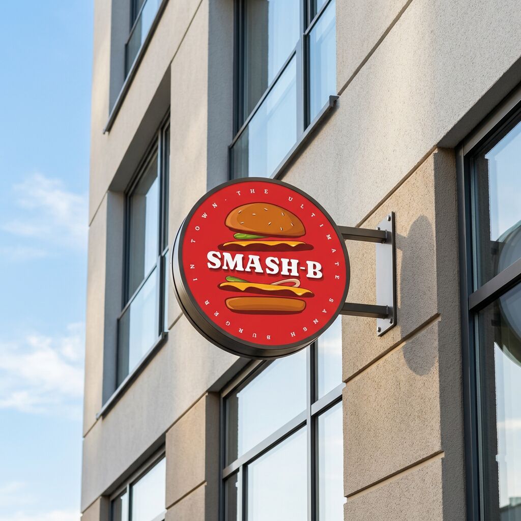 Enseigne lumineuse Smash·B en façade