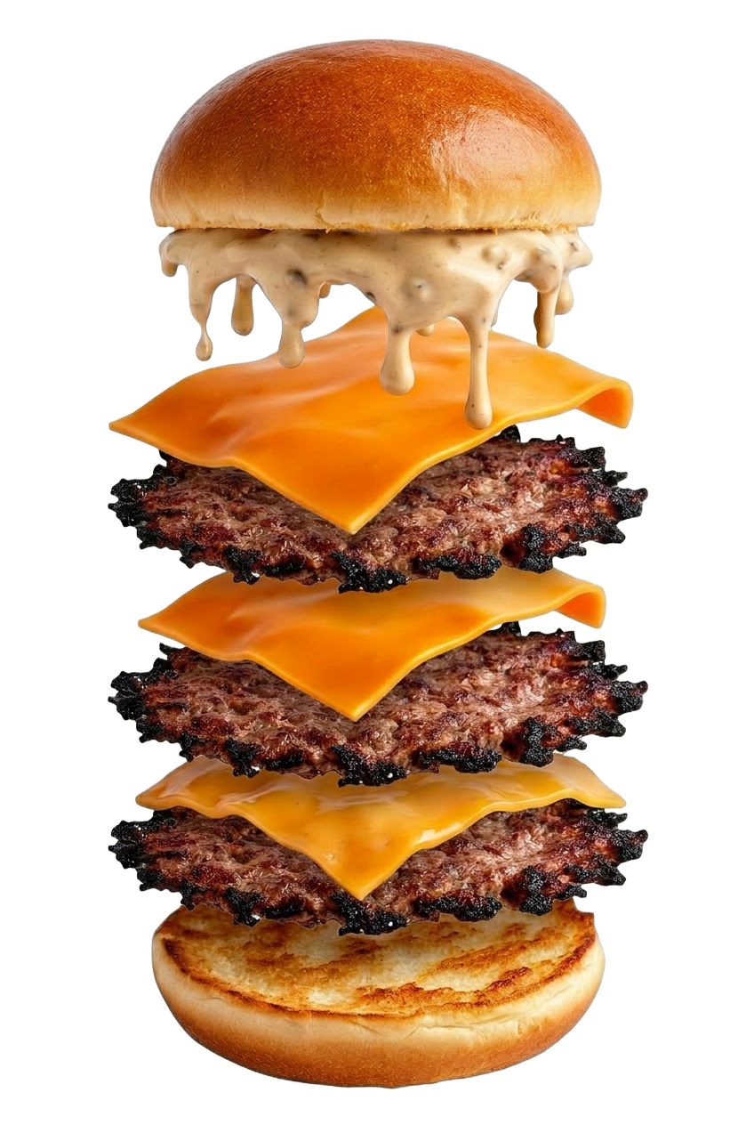 Burger en vue éclatée
