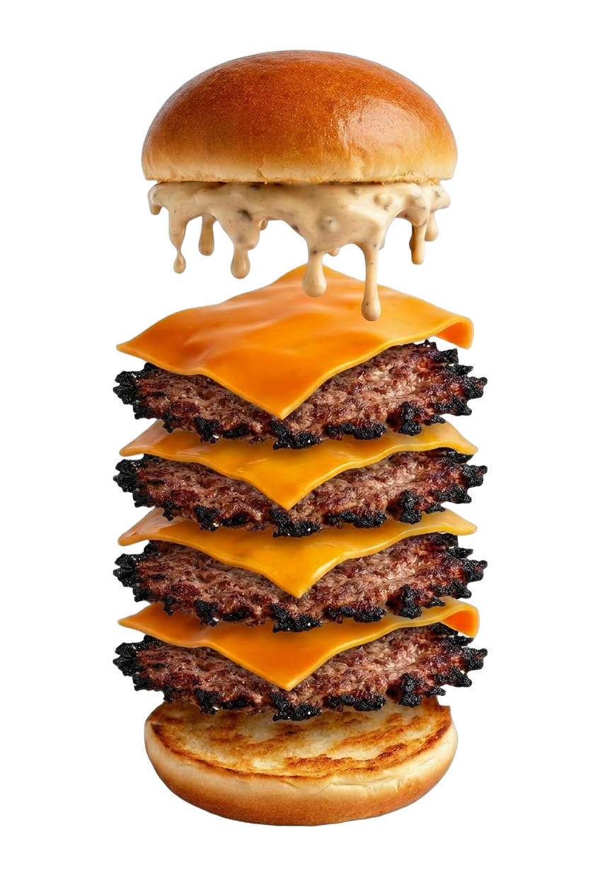 Burger en vue éclatée